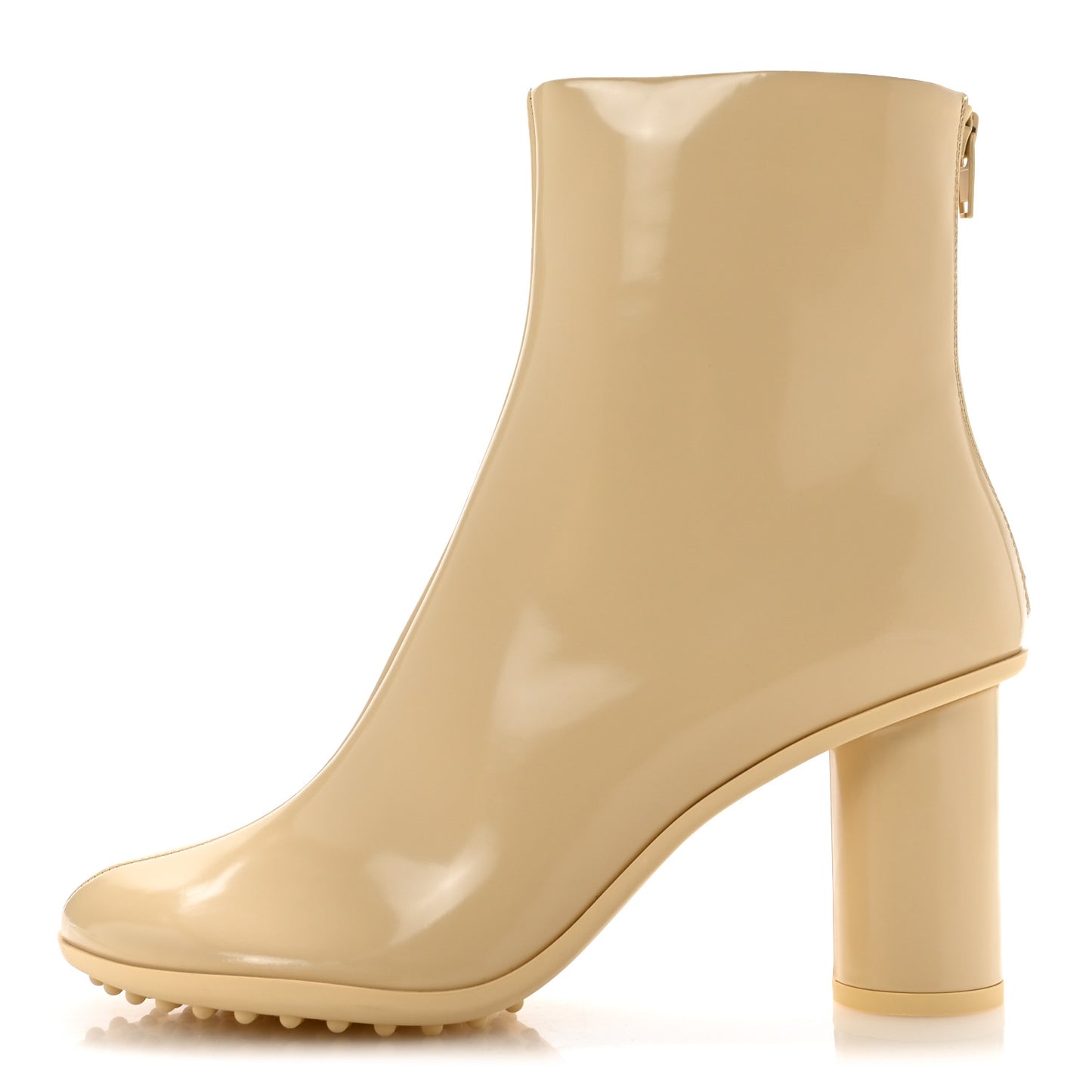 Latex Atomic Mid Heel Ankle Boots 40 Rubber
