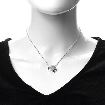 Tiffany Sterling Silver Square Cross Pendant Necklace 2 of 5