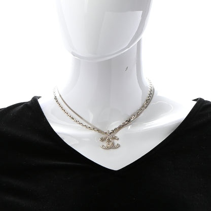 Chanel Crystal CC Multi Strand Chain Necklace Gold 2 of 5