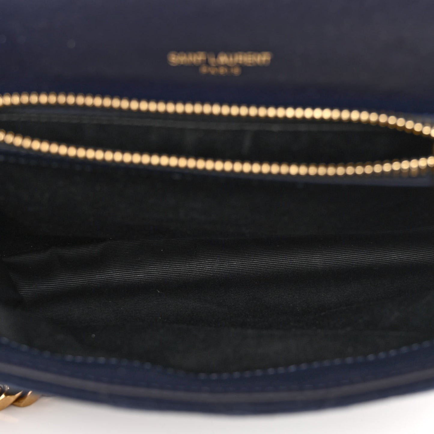 Smooth Calfskin Cotton Canvas Matelasse Chevron Monogram Medium College Bag Deeply Blue