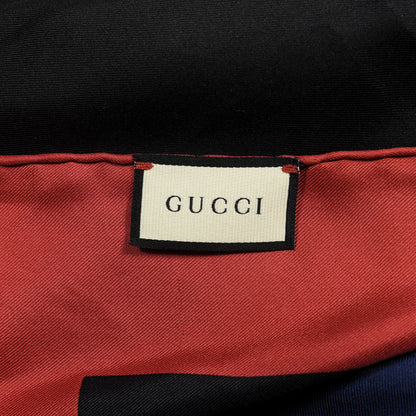 Gucci Silk Gucci Multiworld Square Scarf Black Multicolor 2 of 3