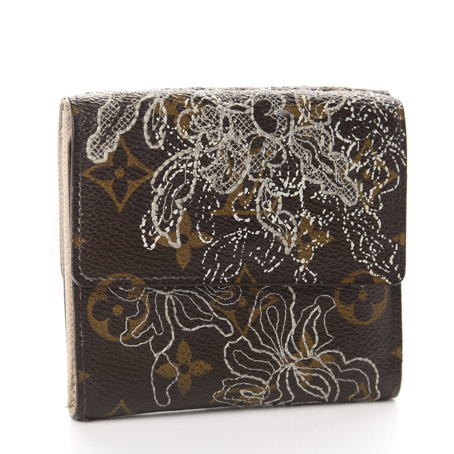 Monogram Dentelle Elise Wallet Silver