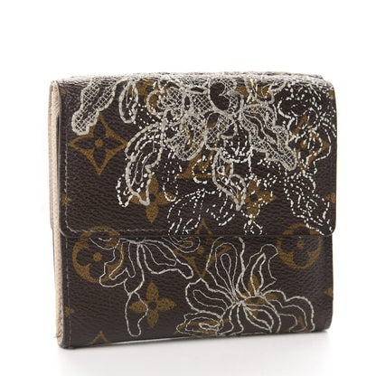 Louis Vuitton Monogram Dentelle Elise Wallet Silver 3 of 11