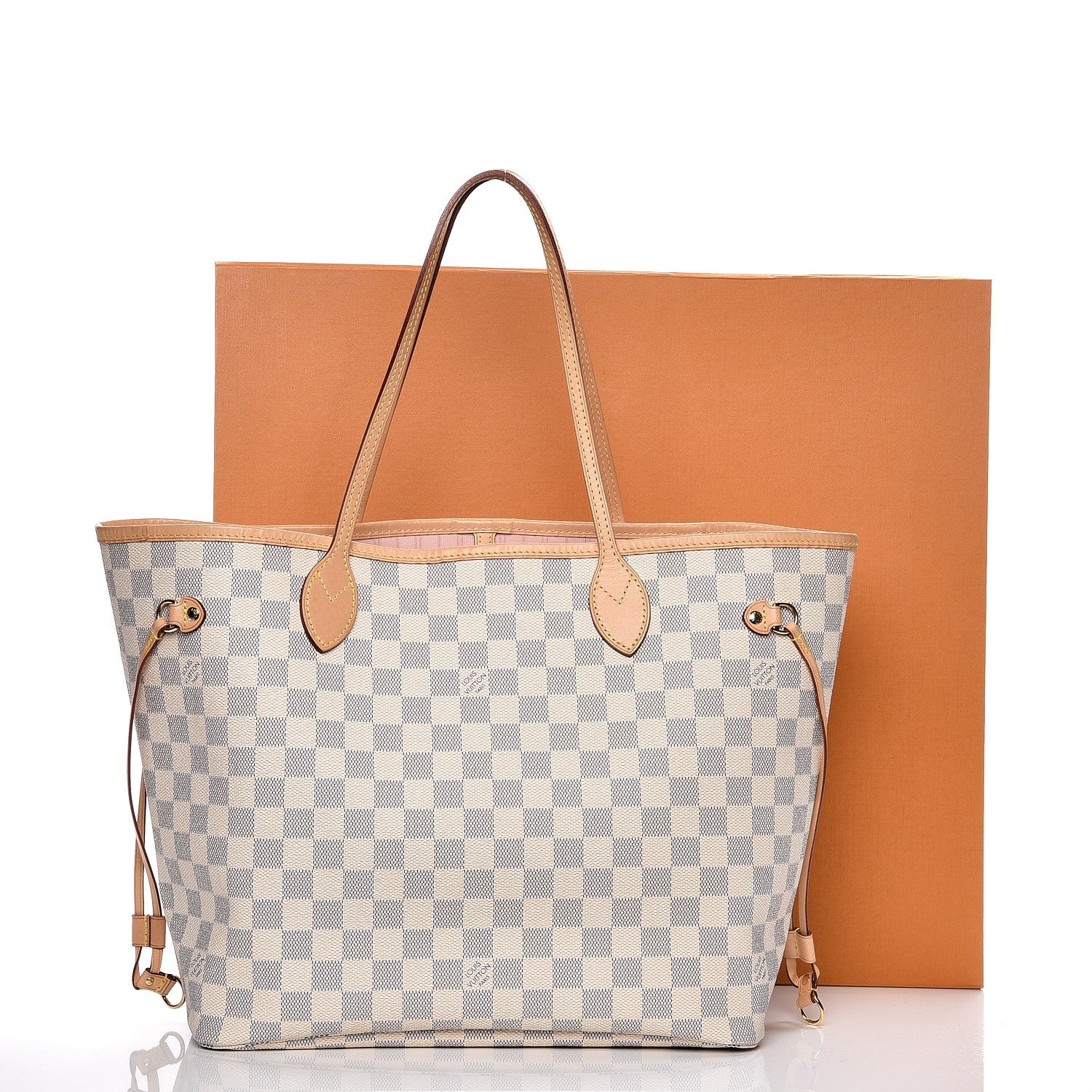 Louis Vuitton Damier Azur Neo Neverfull MM Rose Ballerine 10 of 10