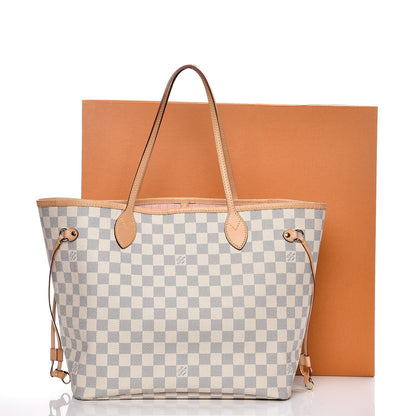 Louis Vuitton Damier Azur Neo Neverfull MM Rose Ballerine 10 of 10