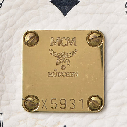 MCM Visetos Weekender Duffle Bag White 8 of 33