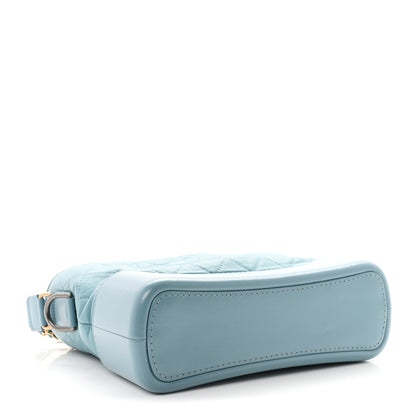 Chanel Aged Calfskin Quilted Medium Gabrielle Hobo Light Blue 3 of 9