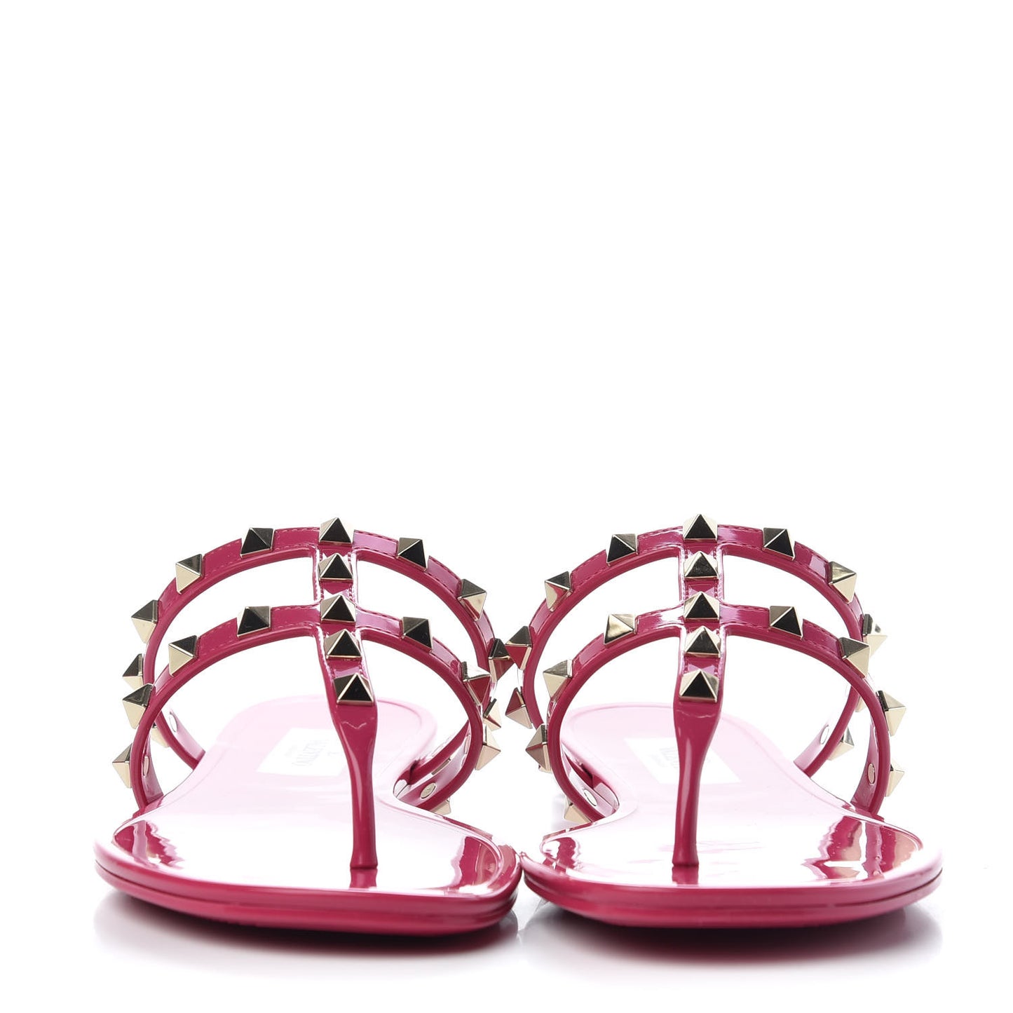 PVC Jelly Rockstud Caged Flat Thong Sandals 36 Blossom