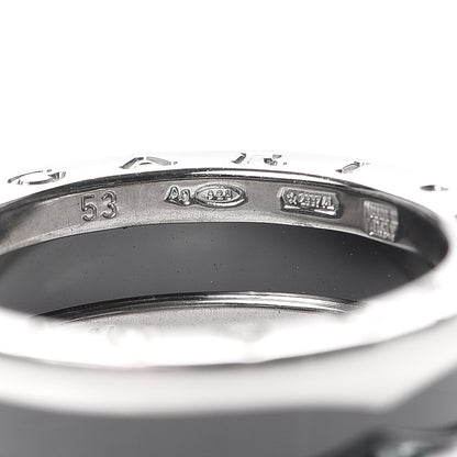 Bulgari Sterling Silver Ceramic Save The Children One-Band Ring 53 6.5 6 of 7