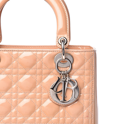 Christian Dior Patent Cannage Medium Lady Dior Beige 24 of 24