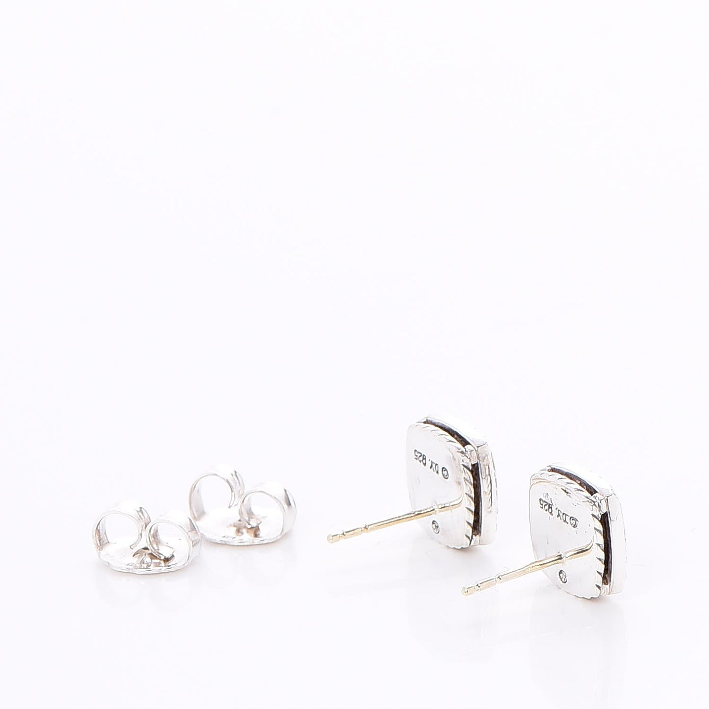 Sterling Silver Diamond 7mm Pave Albion Earrings