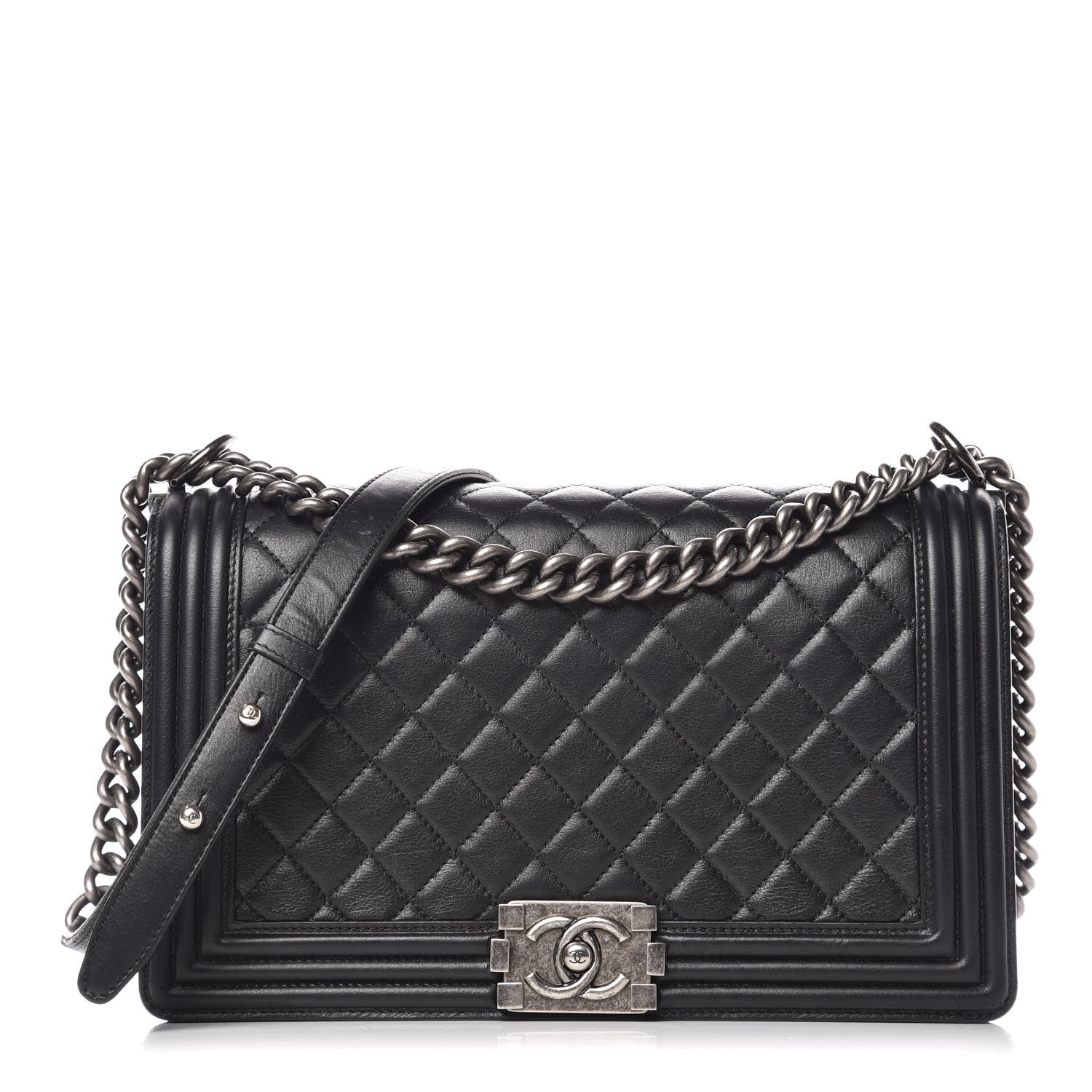 Chanel Calfskin Quilted New Medium Boy Flap Black 1 of 11