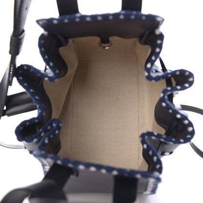 Loewe Calfskin Crochet Trim Hammock Shoulder Bag Marine Black 4 of 9