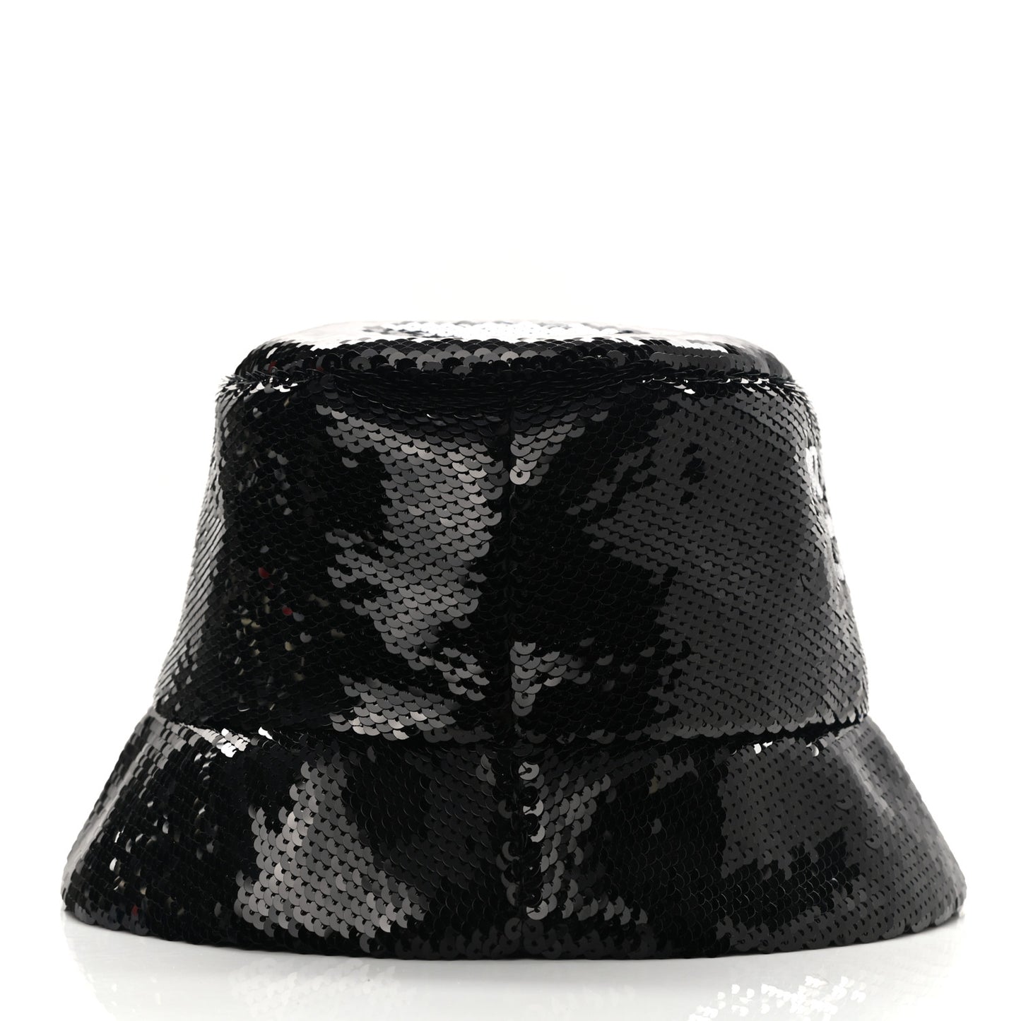 Paillettes Logo Bucket Hat M Black