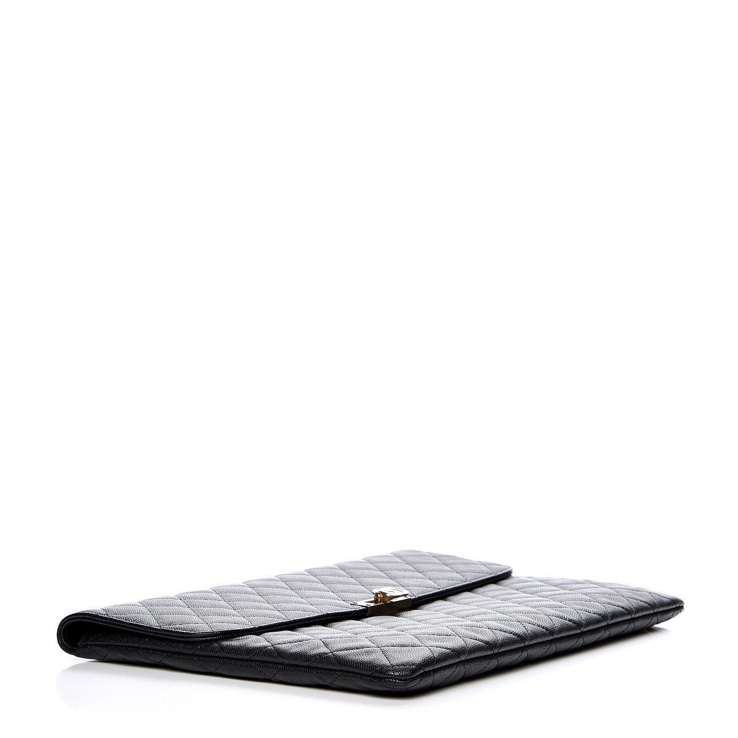 Chanel Caviar Quilted Large Golden Class Pouch Black 4 of 8