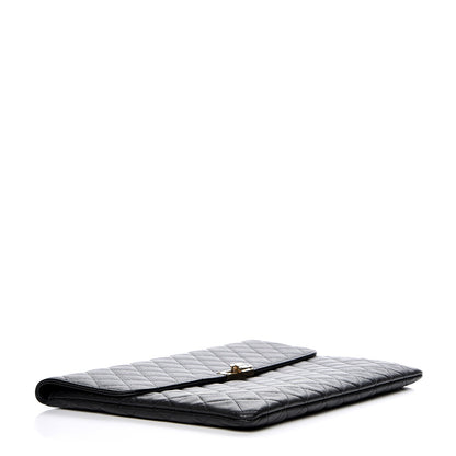 Chanel Caviar Quilted Large Golden Class Pouch Black 4 of 8