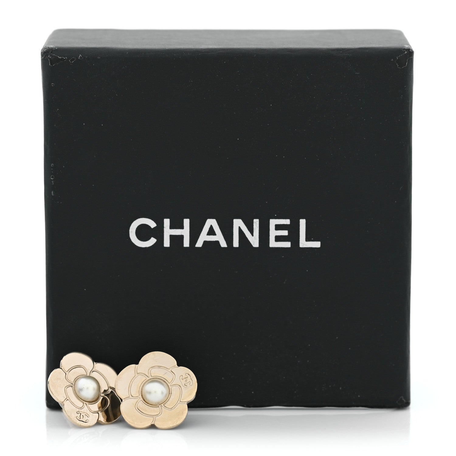 Chanel Pearl CC Camellia Earrings Gold 5 of 5