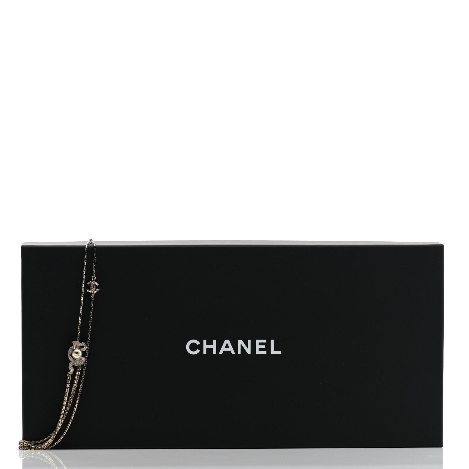 Chanel Crystal Pearl CC Long Multistrand Necklace Light Gold 6 of 6