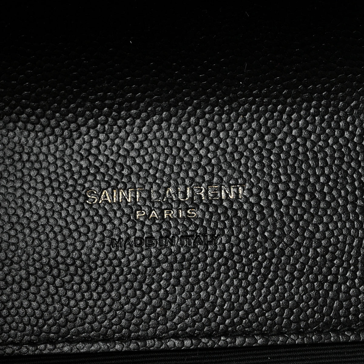 Grain De Poudre Matelasse Chevron Monogram Envelope Clutch Black