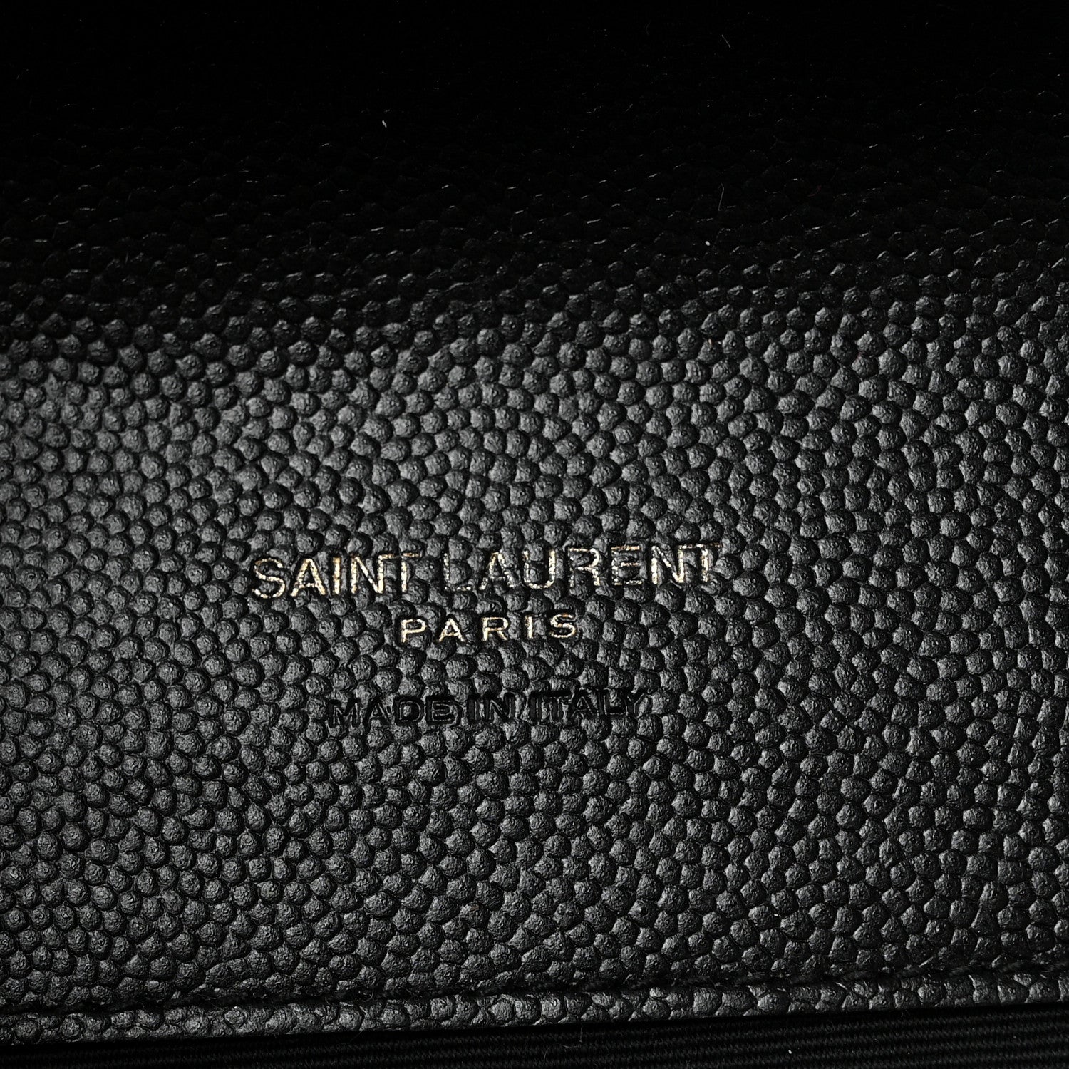 Saint Laurent Grain De Poudre Matelasse Chevron Monogram Envelope Clutch Black 6 of 8