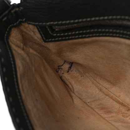 Fendi Calfskin Romano Selleria Baguette Black 11 of 11