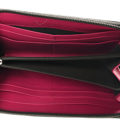 Fendi Zucchino Spalmati FF Multicolor Zip Around Wallet Black Multicolor 5 of 9