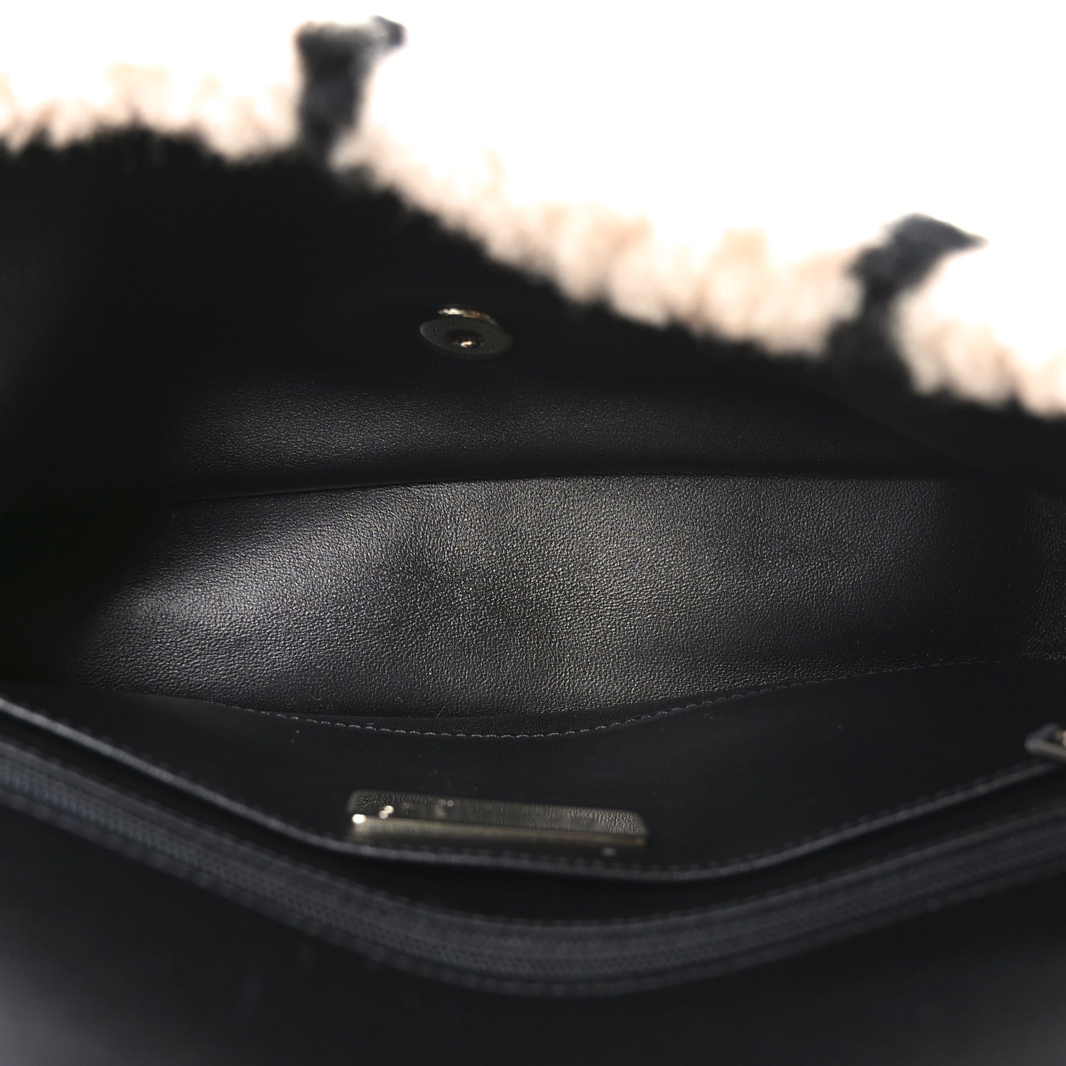 Chanel Shearling Lambskin Large Fluffy Tartan Single Flap Pink Black 5 of 10