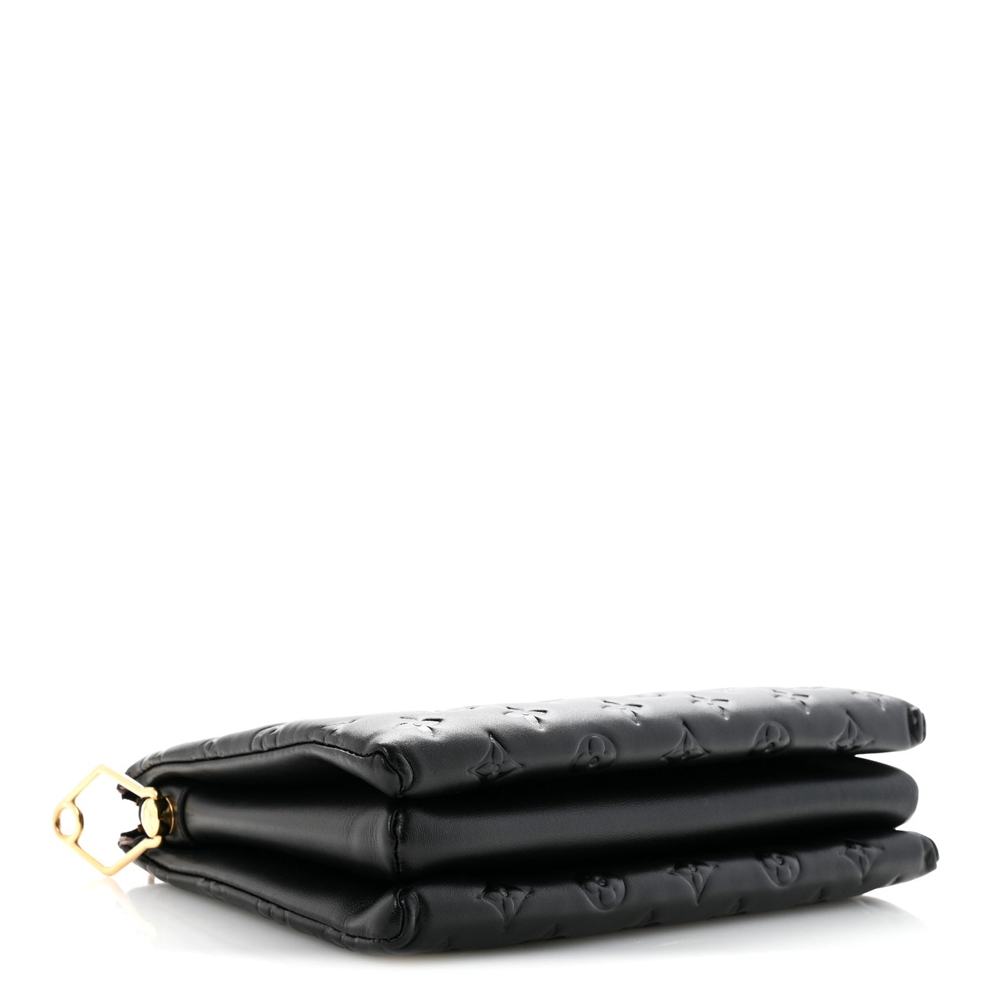 Lambskin Embossed Monogram Coussin PM Black