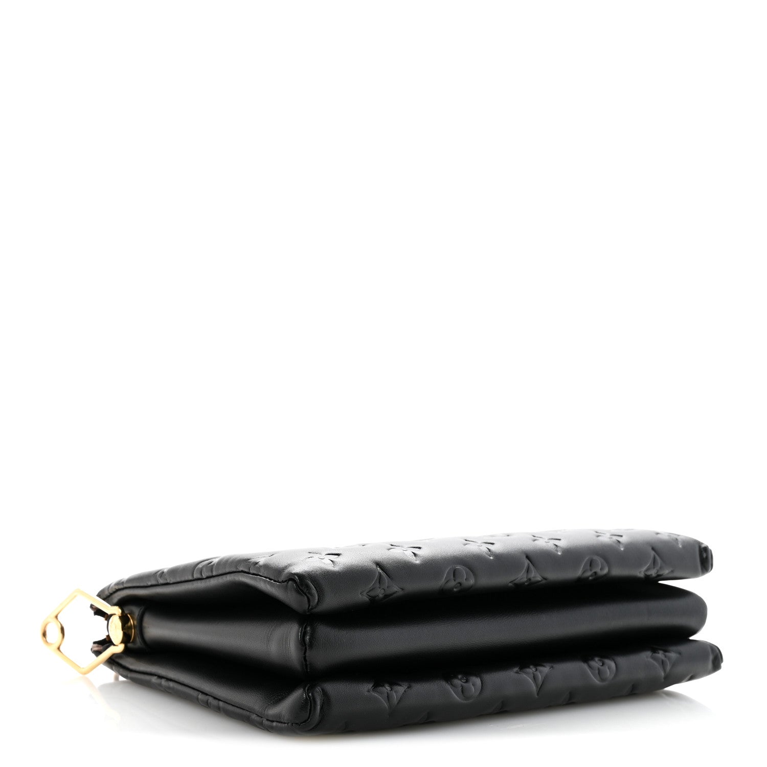 Louis Vuitton Lambskin Embossed Monogram Coussin PM Black 4 of 10