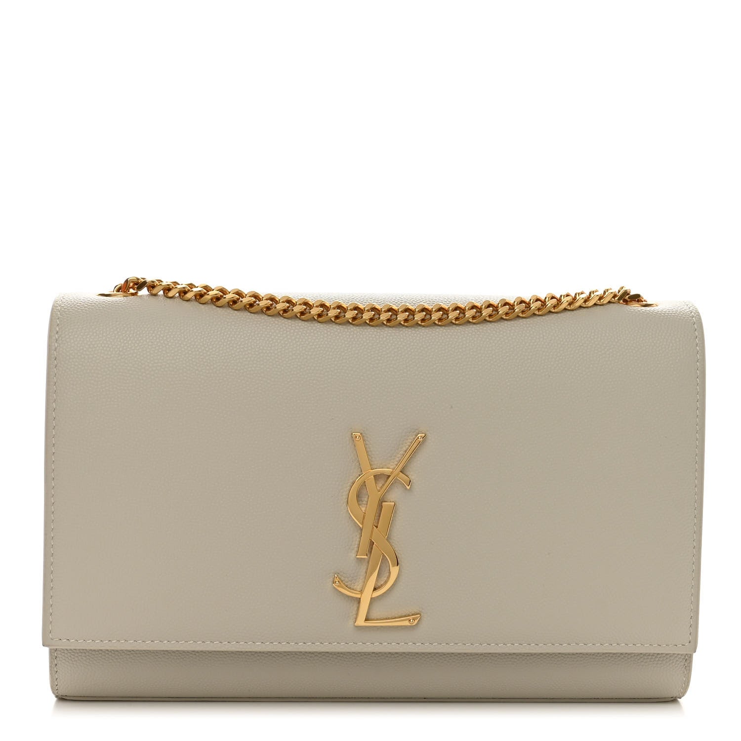 Saint Laurent Grain De Poudre Medium Classic Monogram Kate Satchel Crema Soft 1 of 9