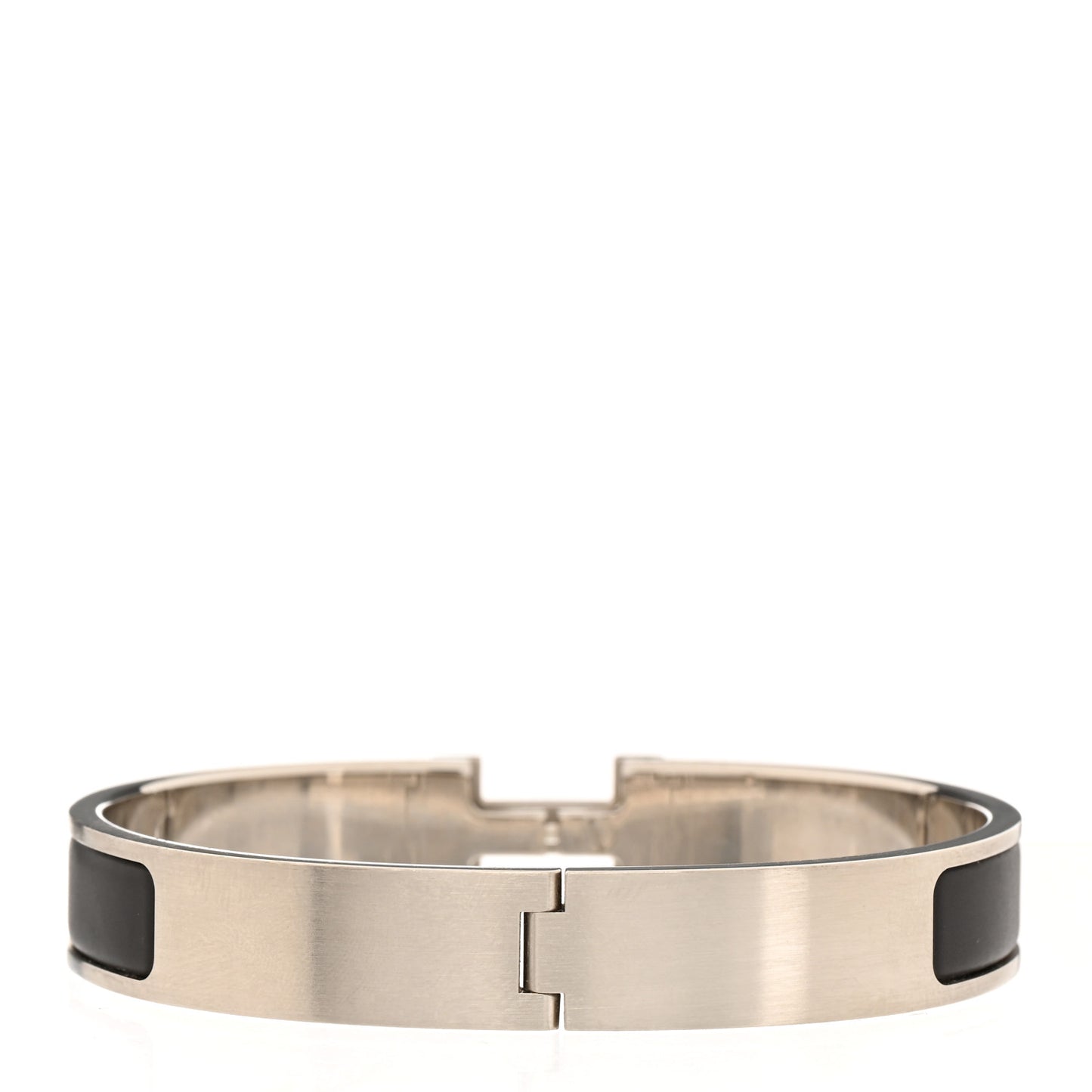 Enamel Narrow Clic Clac H Bracelet GM Black