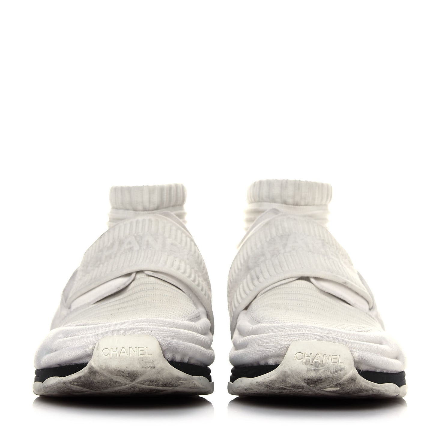 Stretch Fabric CC Sneakers 39.5 White