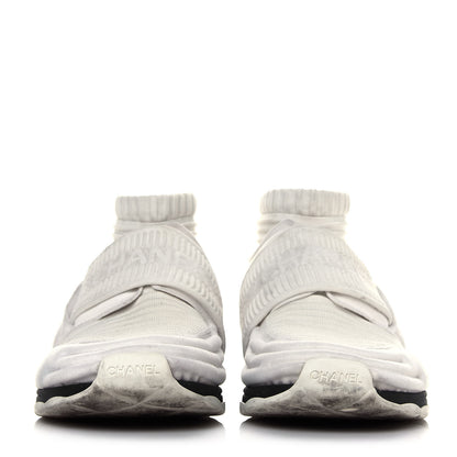 Chanel Stretch Fabric CC Sneakers 39.5 White 2 of 11