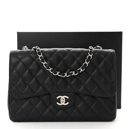Chanel Caviar Quilted Jumbo Single Flap Black 10 of 10