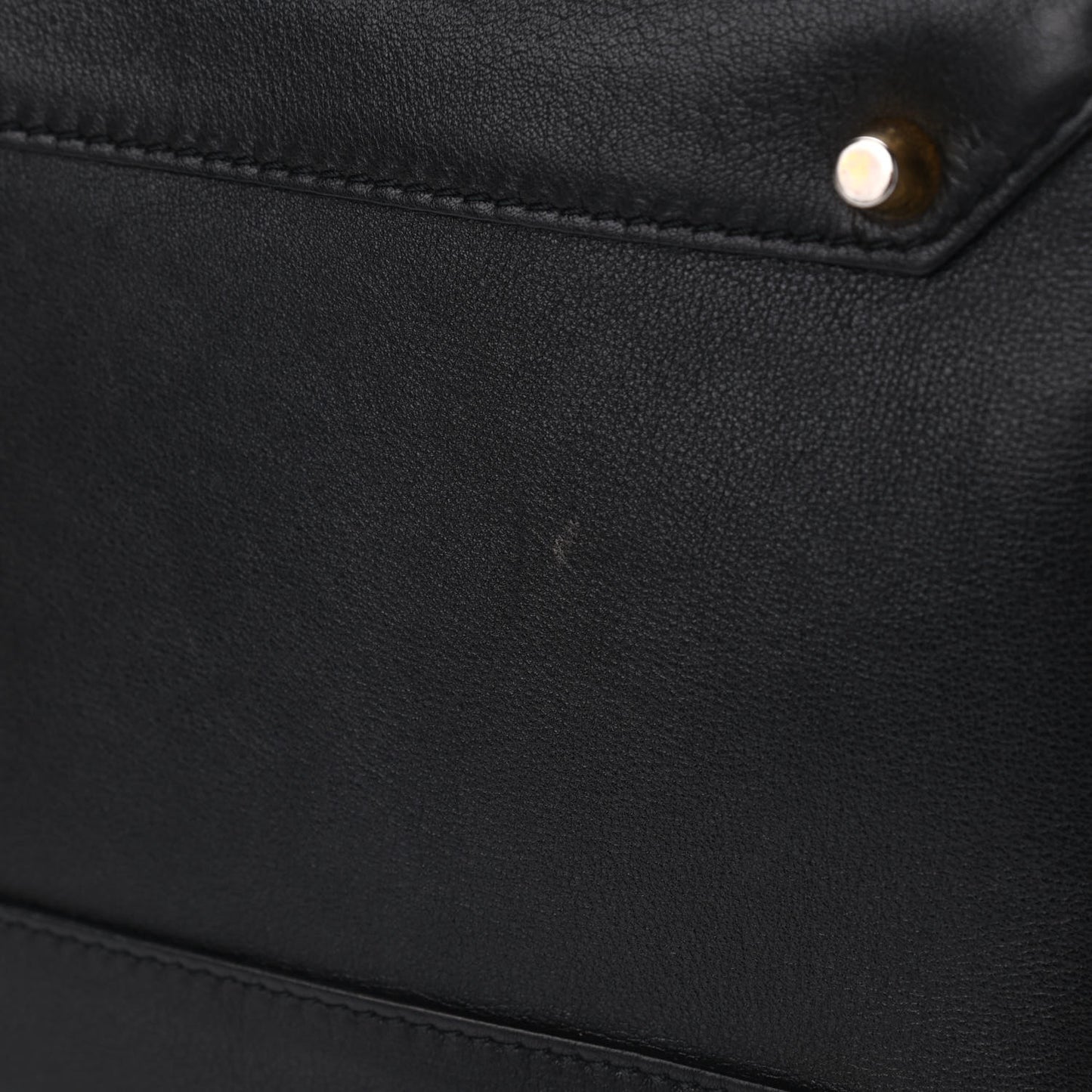 Calfskin House Check Small Banner Tote Black