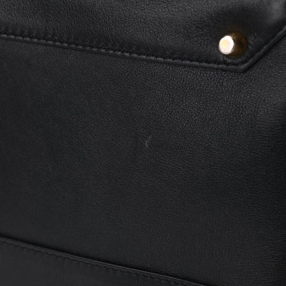 Burberry Calfskin House Check Small Banner Tote Black 13 of 13