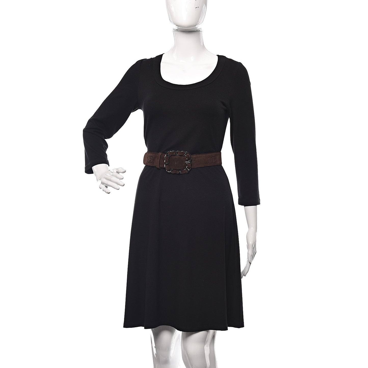 Suede CC Belt 75 30 Dark Brown
