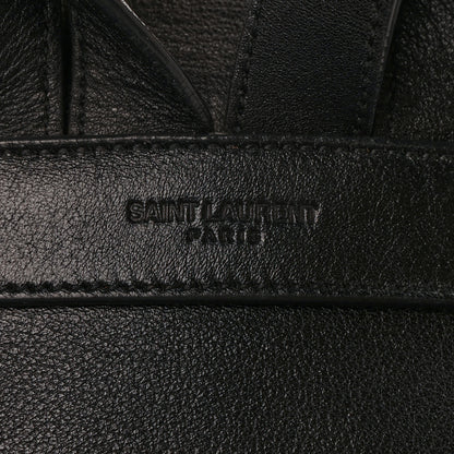 Saint Laurent Calfskin Fringe Festival Backpack Black 9 of 9