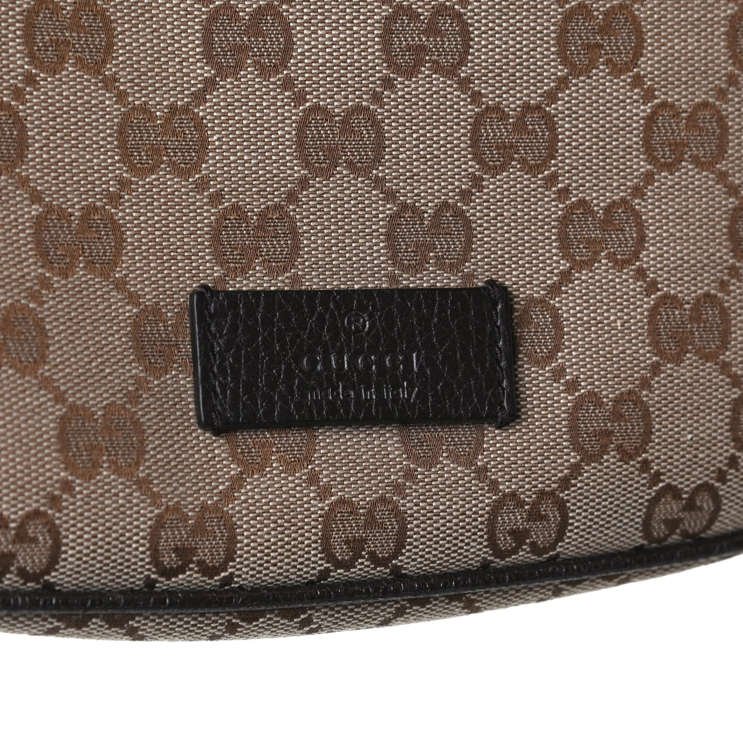 Monogram Dollar Calfskin Waist Pouch Beige Ebony Testa di Moro Marrone Scuro