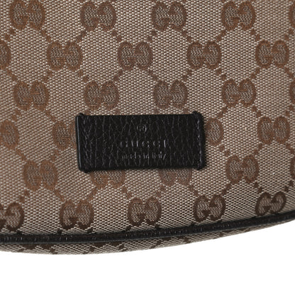 Gucci Monogram Dollar Calfskin Waist Pouch Beige Ebony Testa di Moro Marrone Scuro 8 of 11