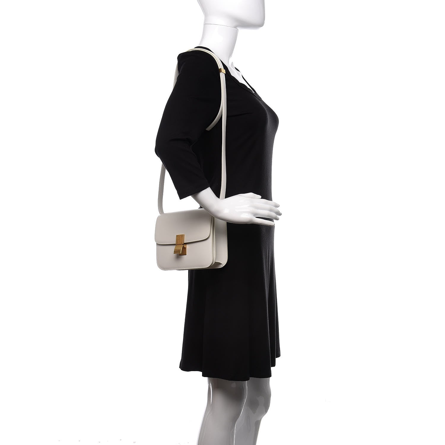 Celine Box Calfskin Teen Classic Box Flap Bag White 2 of 11