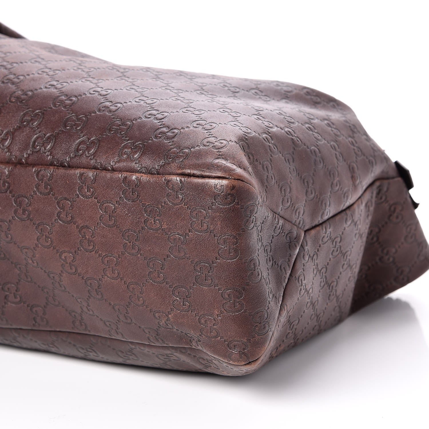 Gucci Guccissima Large Horsebit Chain Hobo Chocolate 13 of 13