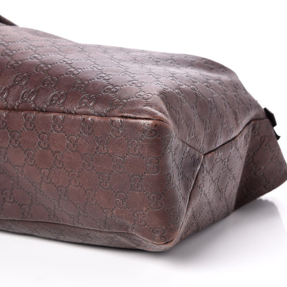 Gucci Guccissima Large Horsebit Chain Hobo Chocolate 13 of 13