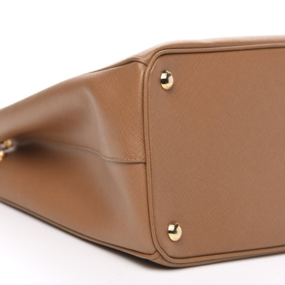 Prada Saffiano Medium Galleria Double Zip Tote Caramel 8 of 9