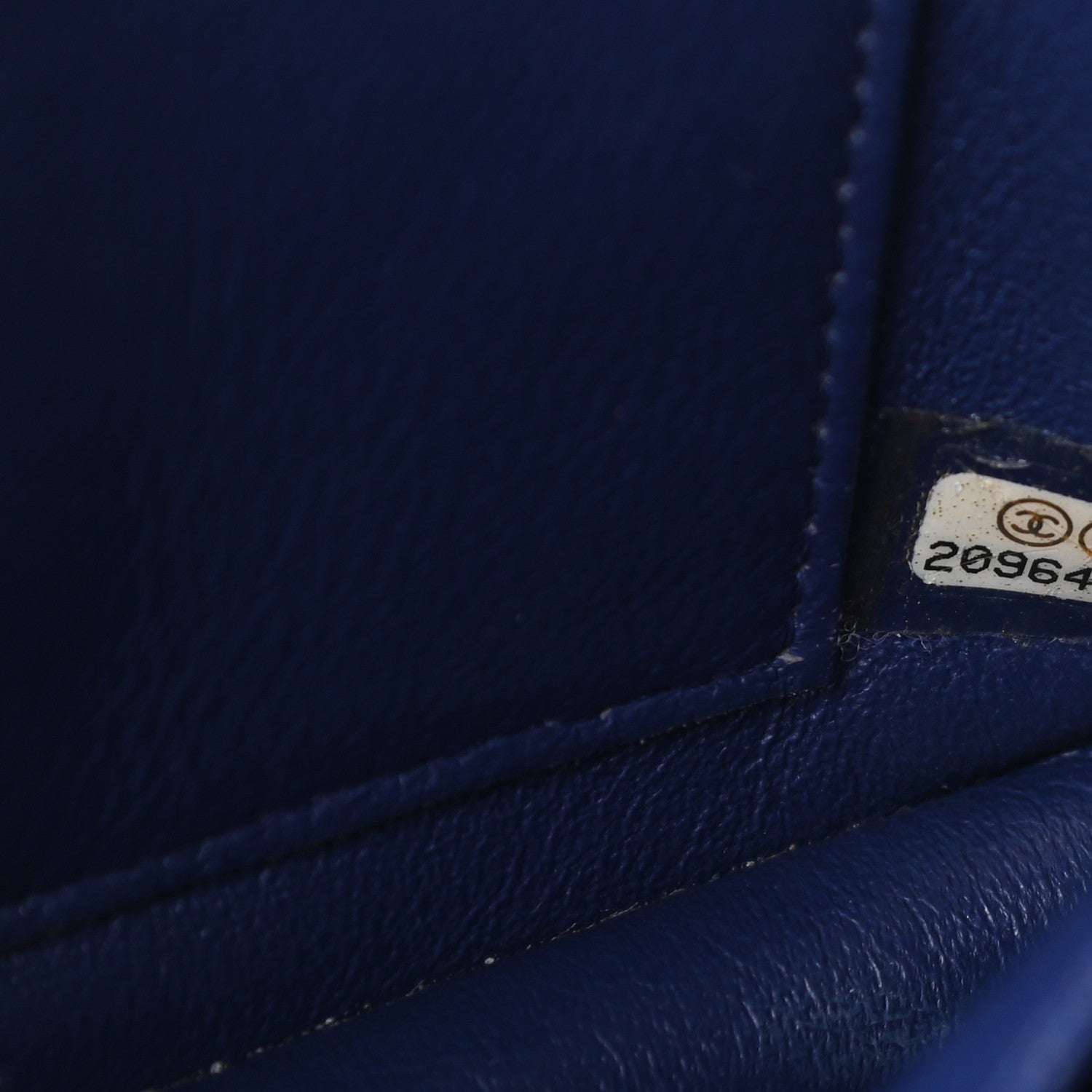 Chanel Lambskin Chevron Quilted Mini Rectangular Flap Blue 7 of 9
