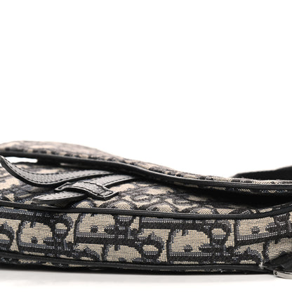 Christian Dior Oblique Mens Mini Saddle Bag Blue 10 of 11