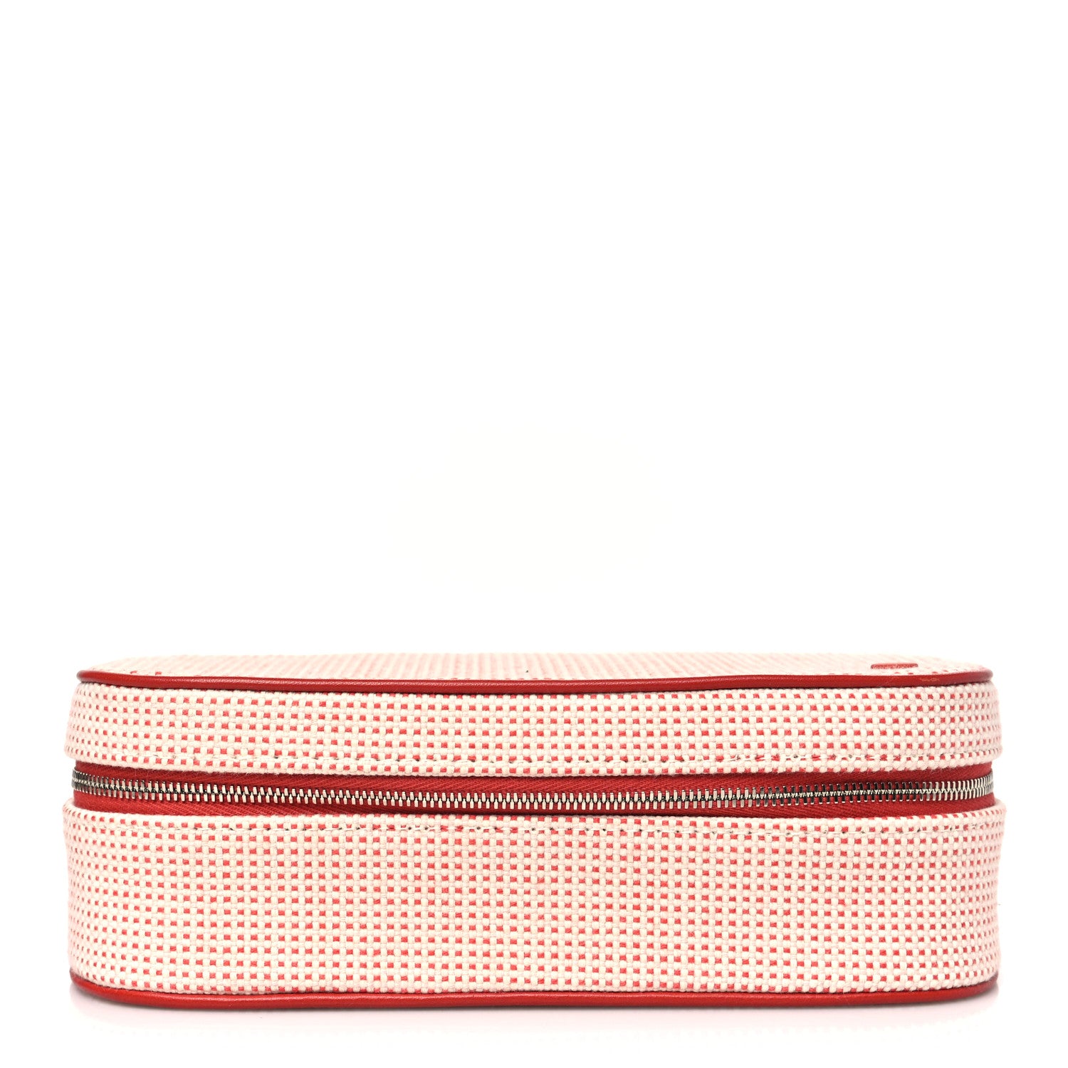 Hermes Cotton H Canvas Lambskin Escale Case Vermillon 1 of 7