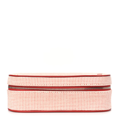 Hermes Cotton H Canvas Lambskin Escale Case Vermillon 1 of 7