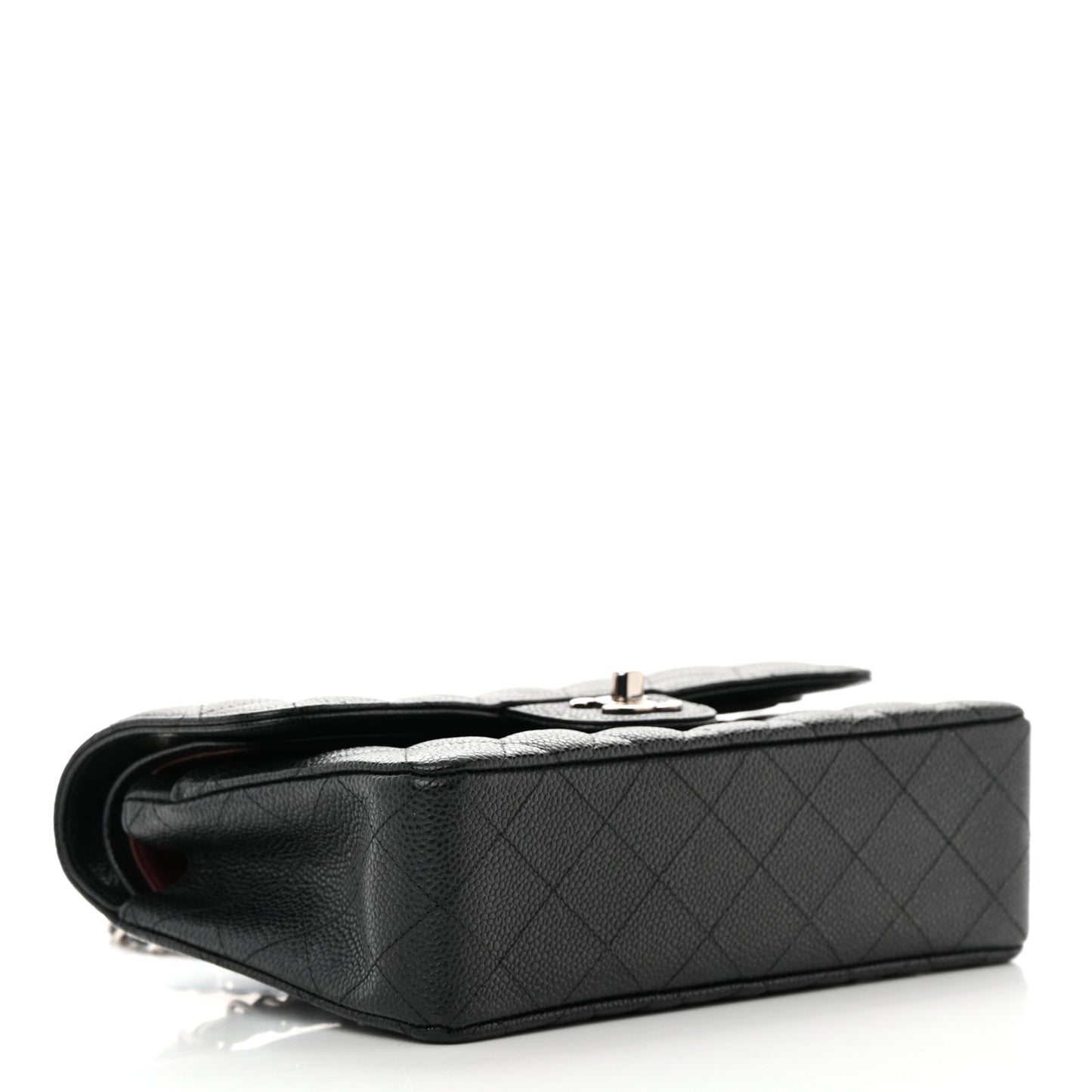 Caviar Quilted Small Double Flap Black