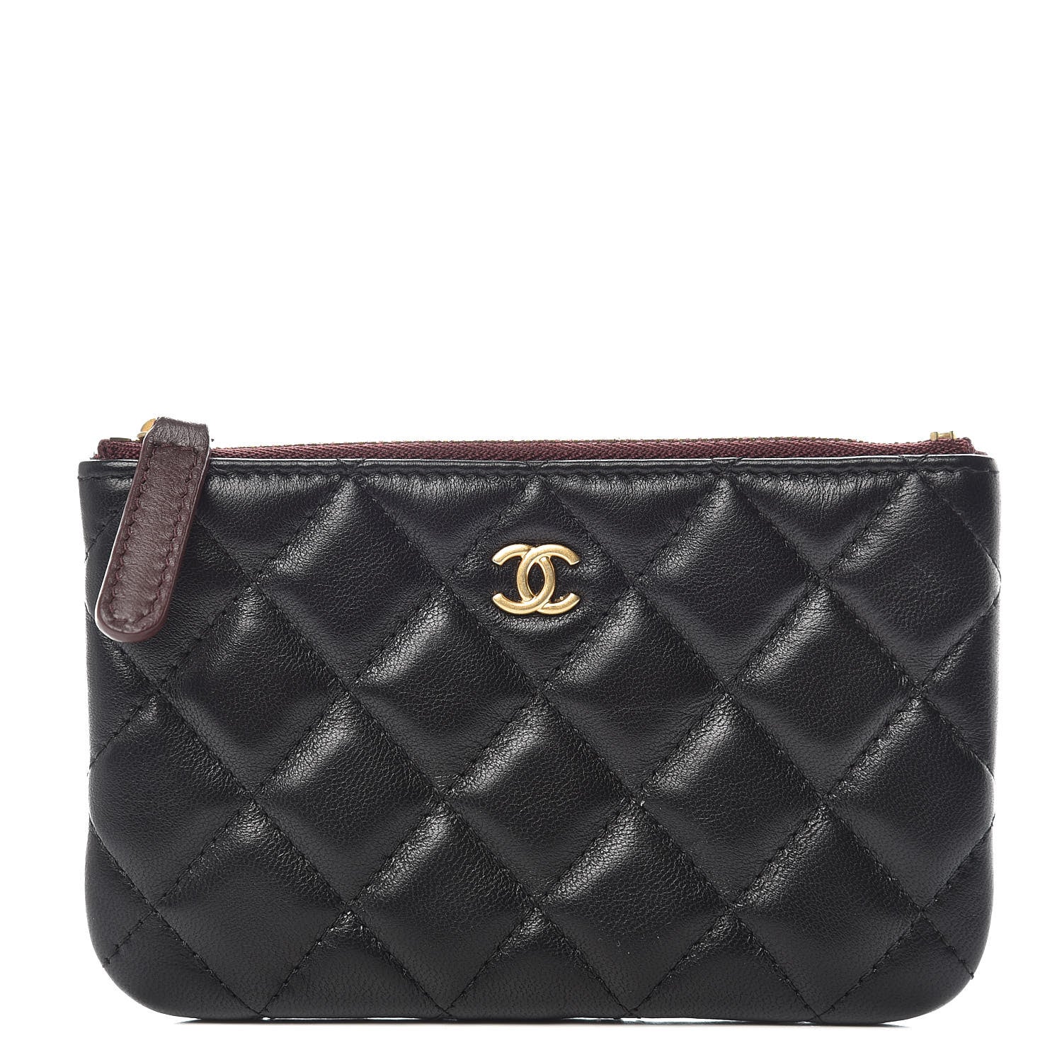 Chanel Lambskin Quilted Small Cosmetic Case Black 1 of 10
